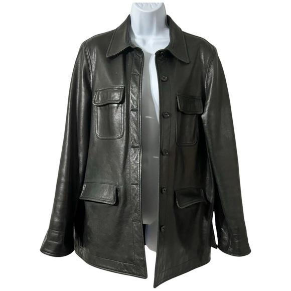 John Patrick Other - John Patrick men’s casual leather coat black medium